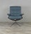 Metal Sparrow Blue Leather Ekornes Stressless Recliner For Sale - Image 7 of 9