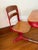 American Seating Company Mid Century Red Metal Children's School Desk With Attached Wood Seat For Sale - Image 4 of 10