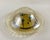 Vintage Art Glass and Gilt Brass Ceiling Lamp For Sale - Image 4 of 7