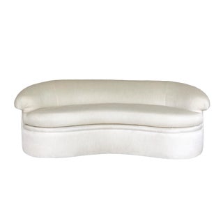 1980s Vintage Milo Baughman for Thayer Coggin Rare Curved Kidney Sofa For Sale