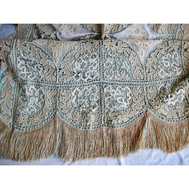 Mid 19th Century French Napoleon III Castel Size Lace Curtains For Sale - Image 13 of 16