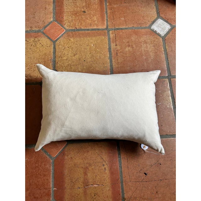 Early 21st Century Silk Green and Blue Ikat Pillow For Sale - Image 5 of 7