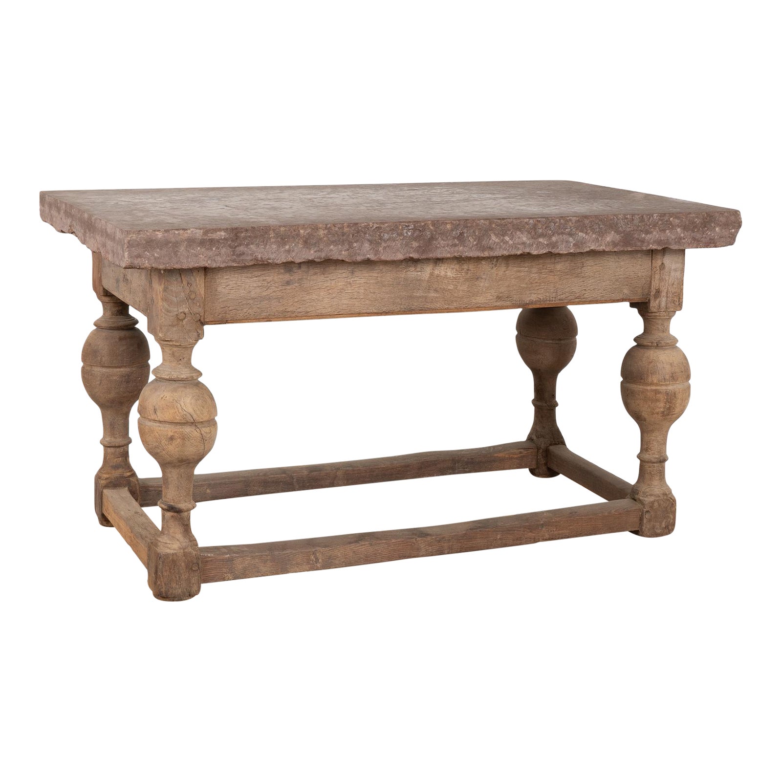 Original Swedish Stone Top Baroque Table Kitchen Island, Circa 1750 ...