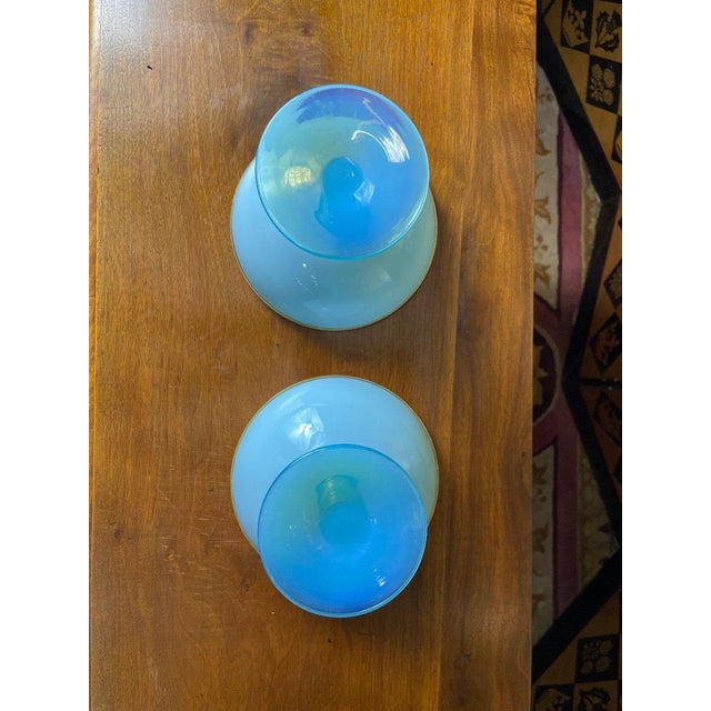 Blue Opaline Cups, Set of 2 For Sale - Image 3 of 5
