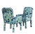 Wood 1980s Pair MCM CasaBique Ming Armchairs in Thibaut “Imperial Dragon” For Sale - Image 7 of 18
