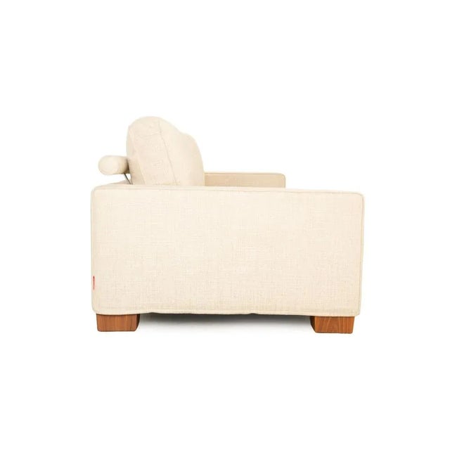 Textile Status 4-Seater Sofa in Cream Fabric from Flexform For Sale - Image 7 of 10