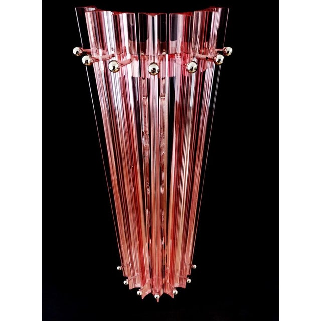 1990s Mid-Century Italian Pink Murano Glass Wall Sconces, 1990s, Set of 4 For Sale - Image 5 of 17