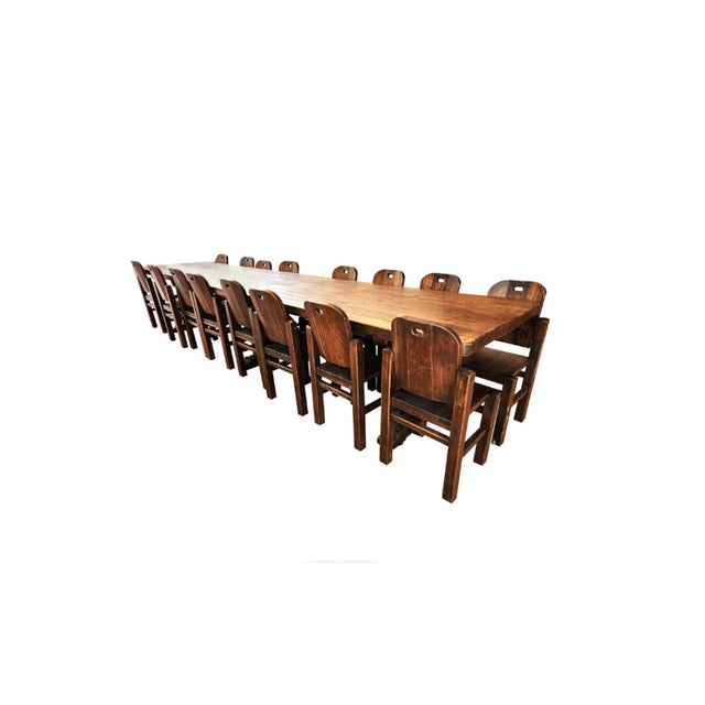 Antique French Refectory Dining Table 16 Foot Early 1900s For Sale - Image 13 of 13