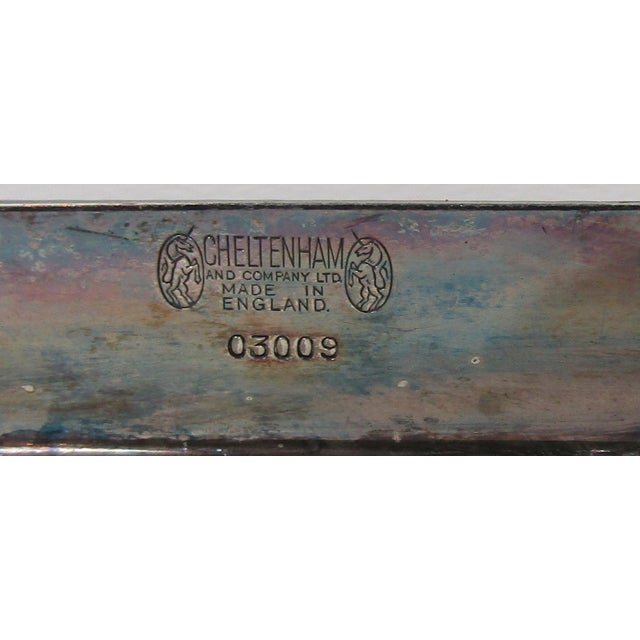 Metal Antique English Cheltenham Epns Silverplate Toast Rack and Jam Server For Sale - Image 7 of 7