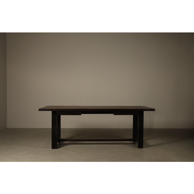 Dark Stained Dining Table by Jean Batenburg for Mi, Belgium, 1969 For Sale - Image 15 of 16