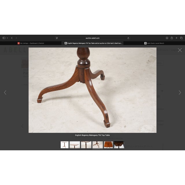 Early 19th Century English Regency Mahogany Tilt-Top Table With Tripod Base For Sale In Los Angeles - Image 6 of 7