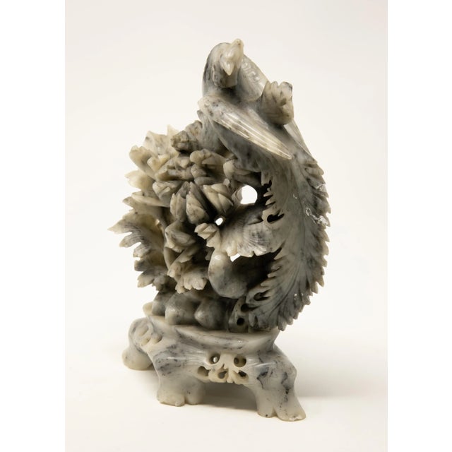 Mid 20th Century Mid 20th Century Chinese Soapstone Hand-Carved with Phoenix For Sale - Image 5 of 13