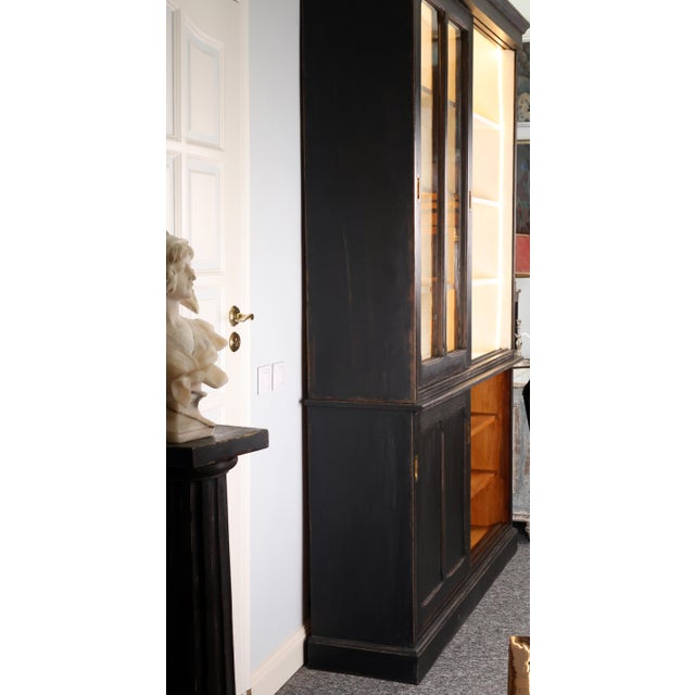 Wood Hand-Painted Pine Display Cabinets, 1880, Set of 2 For Sale - Image 7 of 11