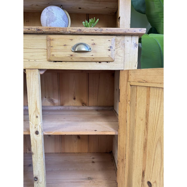 Wood Large Farmhouse Pine Sideboard, 1920s For Sale - Image 7 of 16