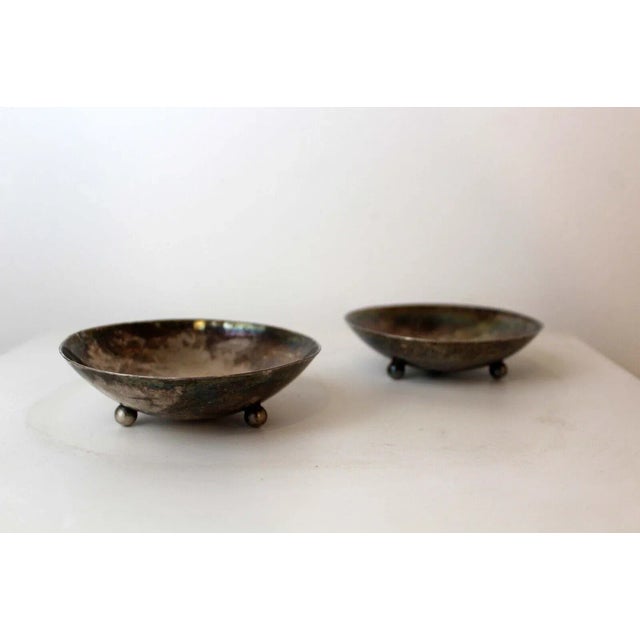 Mid 20th Century Vintage Mid-Century Modern Alfredo Scciarotta Modernist Sterling Silver Mini Bowls - A Pair For Sale - Image 5 of 11