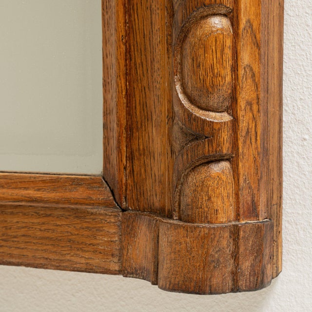 Amber 19th Century France Baroque Amber Wood Mirror For Sale - Image 8 of 9