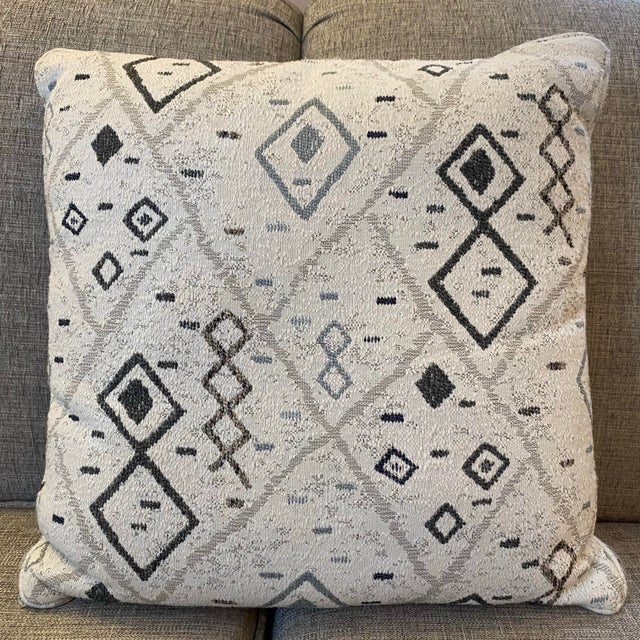 Modern Neutral Geometric Tribal Design Woven Throw Pillows-Set of Two For Sale - Image 10 of 12