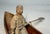 Antique Hand Carved Wood Canadian Inuit Eskimo Art Wood Sculpture Canoe Man For Sale - Image 4 of 12