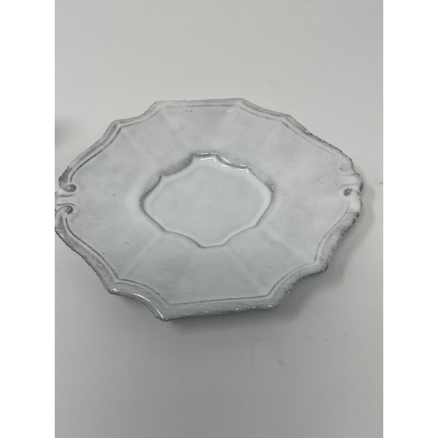 Ceramic Signed Astier De Villatte “Régence” Tea Cup & Saucer – Artisan Made in Paris For Sale - Image 7 of 12