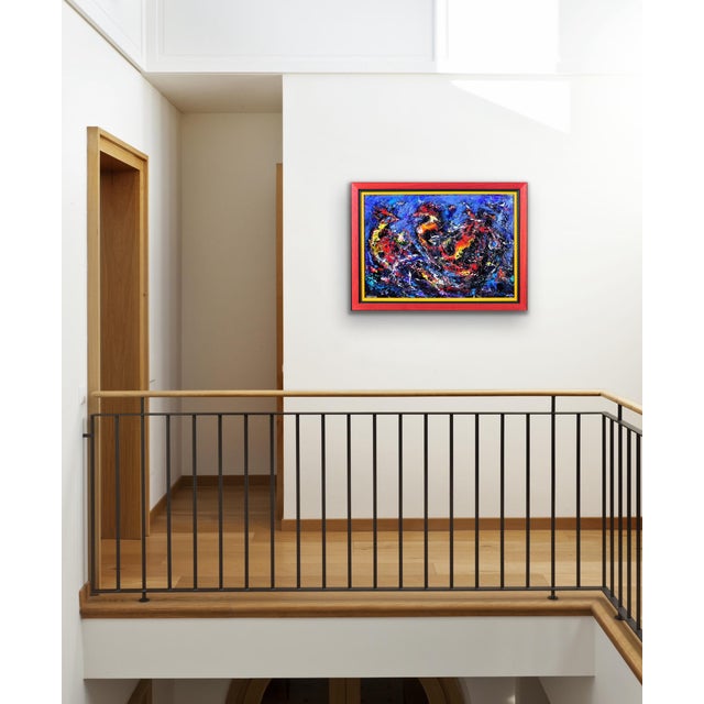 David Wilde, Cock Fight, Impasto Acrylic, 1960s For Sale - Image 14 of 18