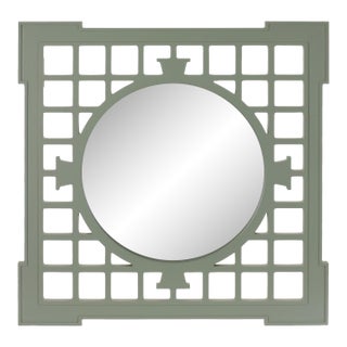 Geometric Lattice Frame Wall Mirror 23.5"SQ For Sale