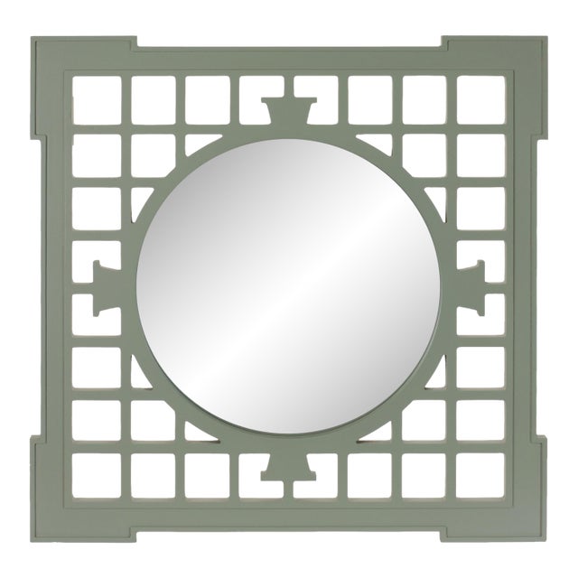 Geometric Lattice Frame Wall Mirror 23.5"SQ For Sale