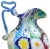 Murano Fratelli Toso Murano Antique Early Millefiori Flowers Mosaic Italian Art Glass Ornate Handle Cabinet Vase For Sale - Image 4 of 8