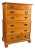 Vintage Solid Pine Tall Chest of Drawers by Pine Shop Originals c.1950s For Sale