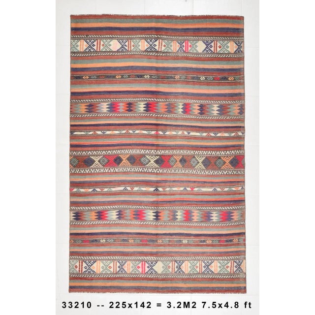 Vintage Turkish Kilim Rug For Sale - Image 11 of 11