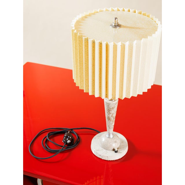 Art Deco Onyx Table Lamp, Czechoslovakia, 1930s, in Restored conditions. Designed 1920 to 1949 European Plug (up to...