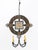 Scandinavian Polychrome Painted Carved Wood and Wrought Iron Four Light Chandelier, with gilt-decorated "Skon by Skaber...