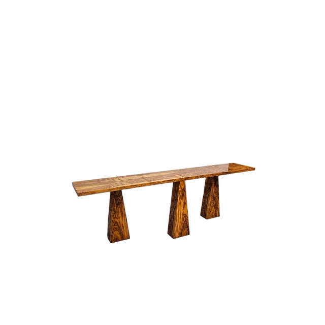 Mid-Century Console Table in Wood For Sale - Image 3 of 9