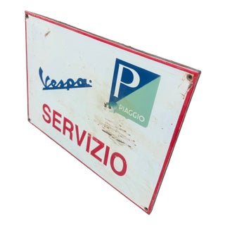 Vintage Piaggio Vespa Sign, 1960s For Sale