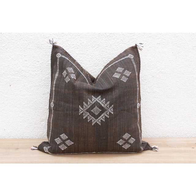 Tribal Nomad Ash Large Silk Rug Pillow For Sale - Image 3 of 8