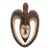 African Painted Kwele Protector Mask For Sale