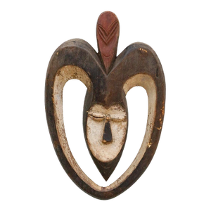 African Painted Kwele Protector Mask