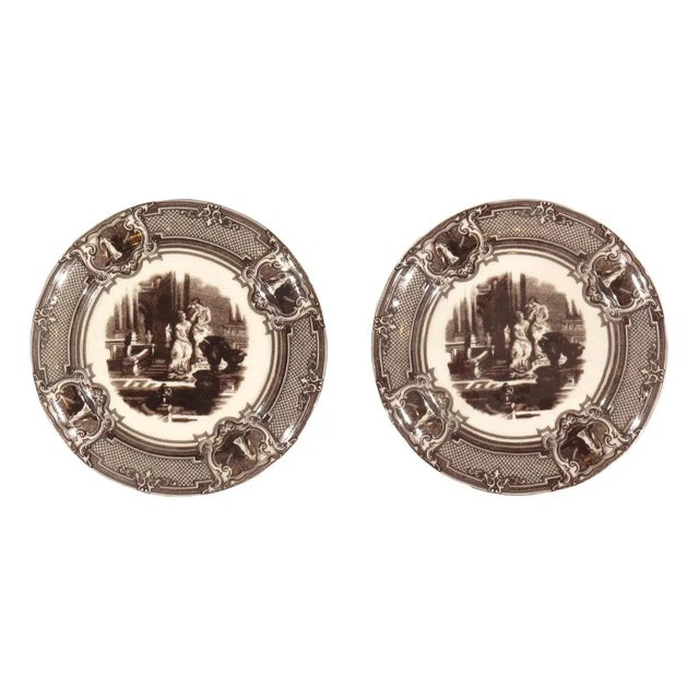 Modern Late 20th Century Vintage Decorative Plates - Pair For Sale - Image 3 of 3