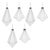 Modern Frosted Glass Drop Ornament (Set of 6) For Sale - Image 3 of 3