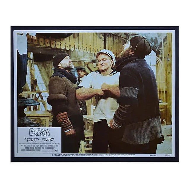 Robin Williams In Popeye, American Lobby Card of the Movie, USA, 1980 For Sale
