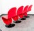 Set of 4 original Verner Panton 1-2-3 System Chairs from the 1970s in classic Red. These originals are made by Fritz...