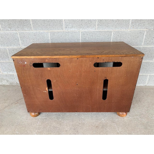 Broyhill Attic Heirlooms Distressed Oak Media Cabinet - Tv Cabinet For Sale - Image 12 of 12