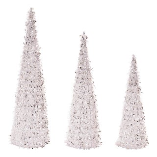 Tinsel Cone Tree (Set of 3) For Sale