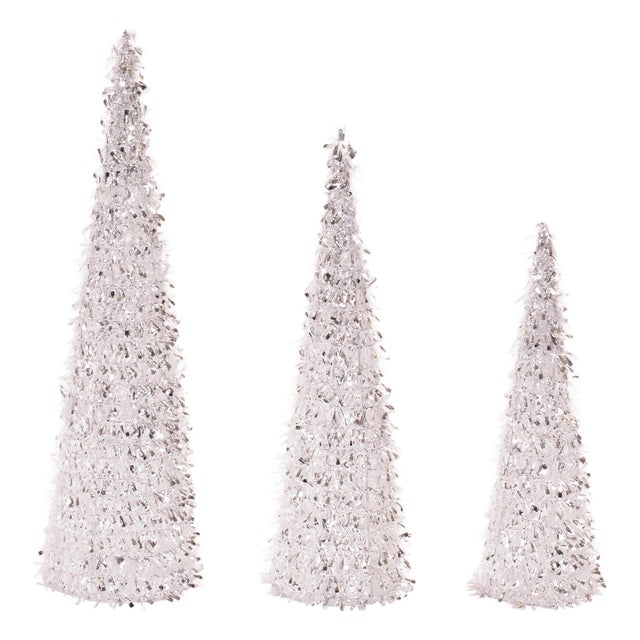 Tinsel Cone Tree (Set of 3) For Sale