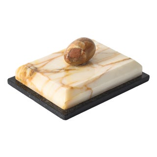 Antique Marble and Onyx Paperweight, 1890s For Sale