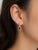 Contemporary Late 20th Century 14K Pink Rose Gold Diamond Ruby Huggie Earrings, Pair For Sale - Image 3 of 3