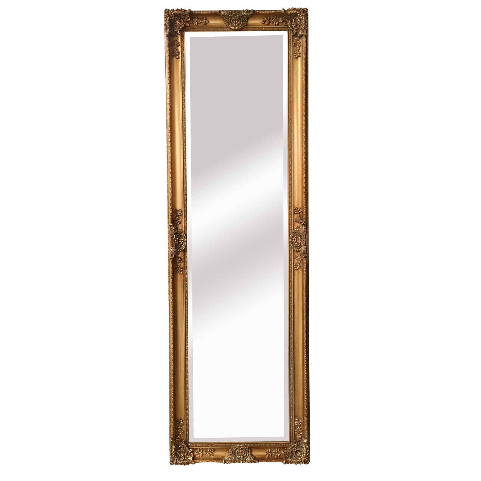 Contemporary Mayfair Belle Antiqued Gold Full Length Mirror Chairish