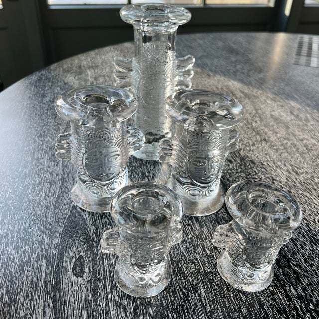 Collection of 5 Vintage Bertil Vallien Kosta Glass Angel Candle Holders Sweden 70s For Sale In San Francisco - Image 6 of 12