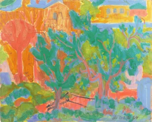 Old Carmel' by Victor Di Gesu, 1964, California Post-Impressionist, Louvre, Academie Chaumiere, Los Angeles County Museum of Art