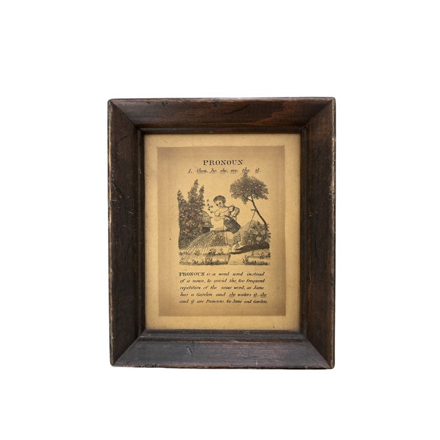 Early 19th Century Set of 5 Antique English Regency Era Framed Grammar Prints, Circa 1800–1830 For Sale - Image 5 of 11