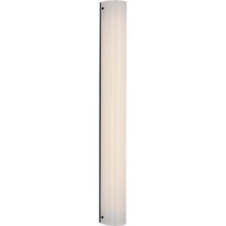 Barbara Barry for Visual Comfort Signature Penhold 30" Bath Light in Polished Nickel with White Glass For Sale